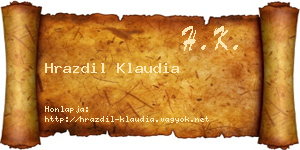 Hrazdil Klaudia névjegykártya