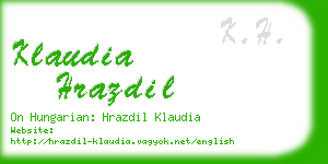 klaudia hrazdil business card